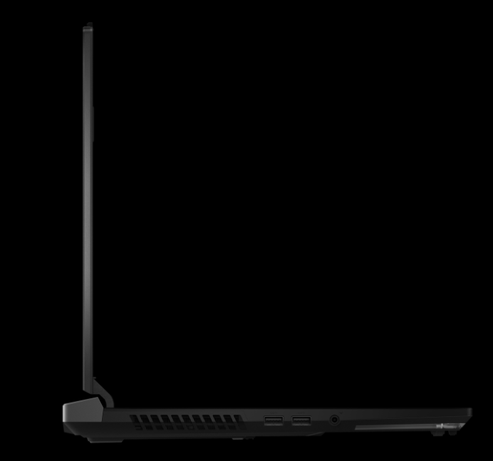 Asus ROG Strix Scar 17 Side View with Ports