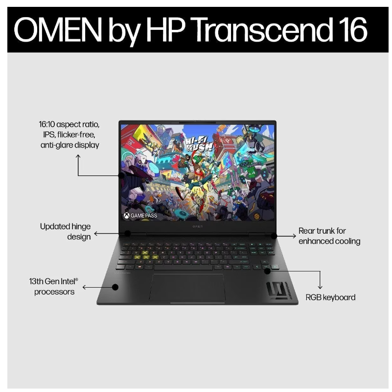 HP Omen 16" Transcend Specs