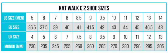 Shoe sizing chart comparison