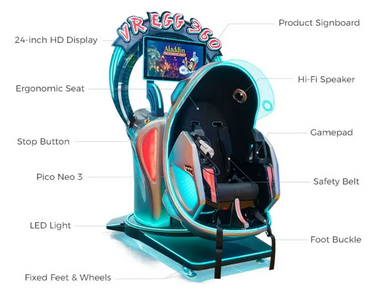 VR Egg 360 Roller Coaster Simulator Design and Features