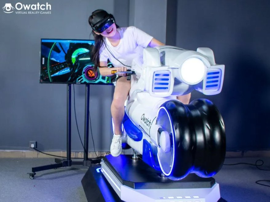 VR Motorcycle Simulator Immersive Gaming Experience